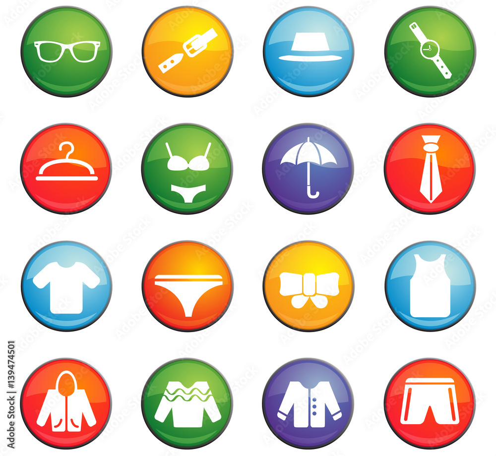 clothes icon set clothes icon set