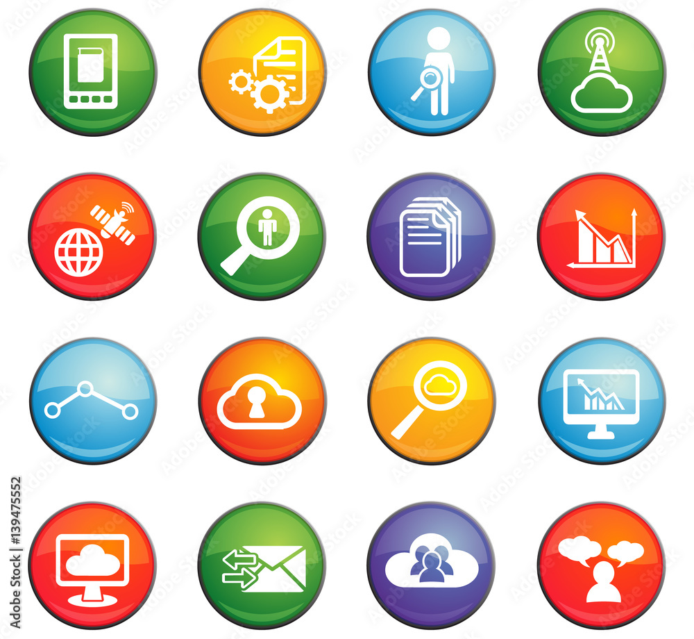 data analytic icon set data analytic icon set