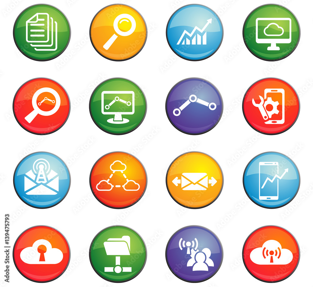 data analytic icon set data analytic icon set