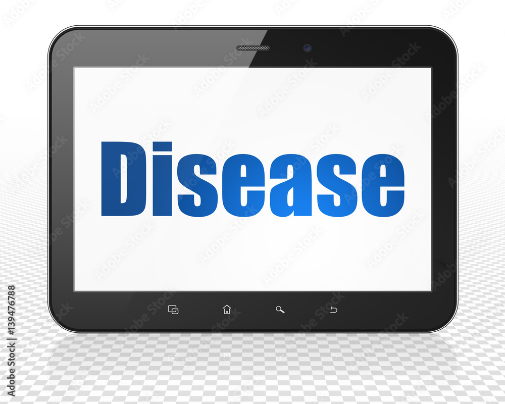 Healthcare concept: Tablet Pc Computer with Disease on display Healthcare concept: Tablet Pc Computer with Disease on display