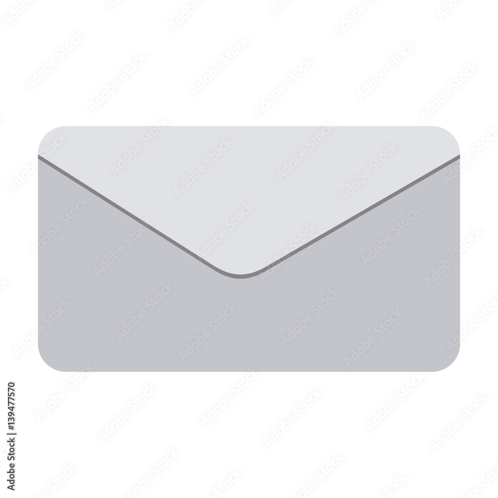 grayscale silhouette with mail envelope vector illustration grayscale silhouette with mail envelope vector illustration