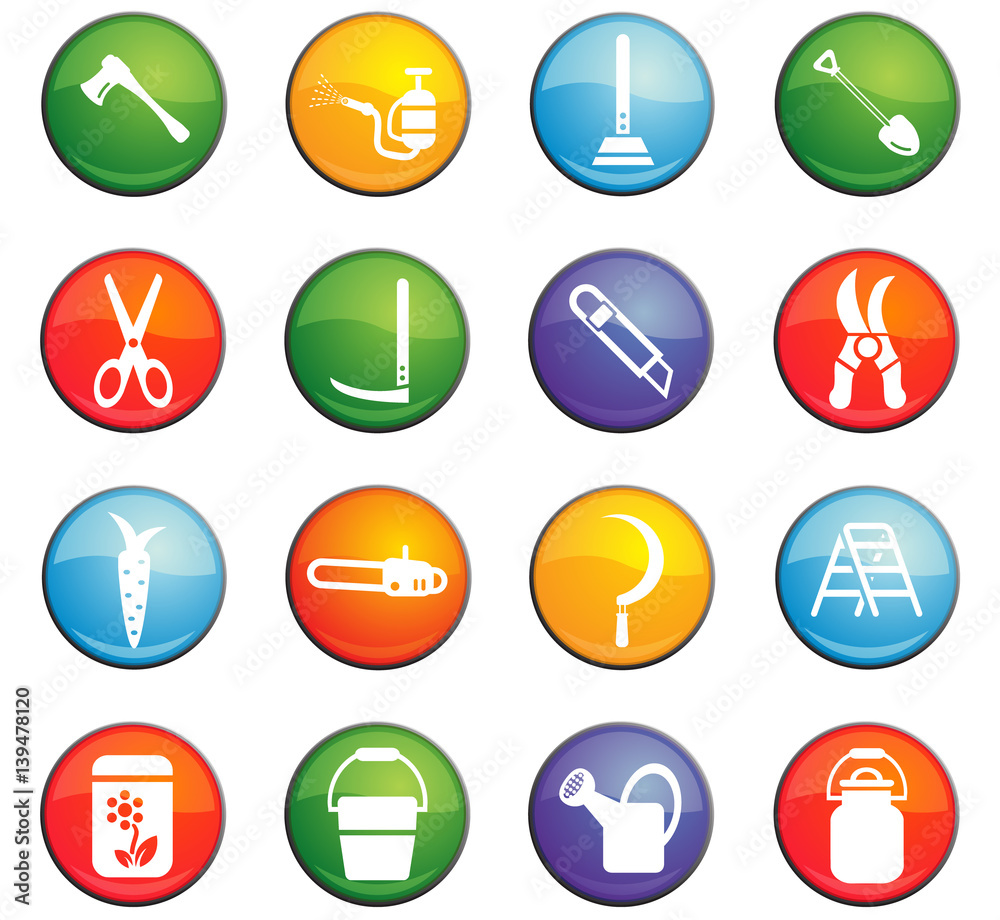 garden tools icon set garden tools icon set