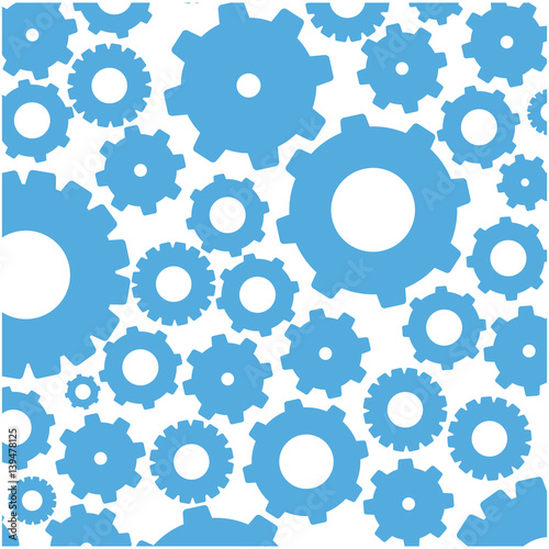 color pattern with gears and pinions vector illustration