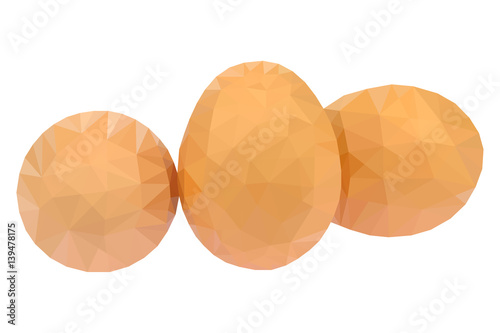 Chicken eggs. Polygonal illustration