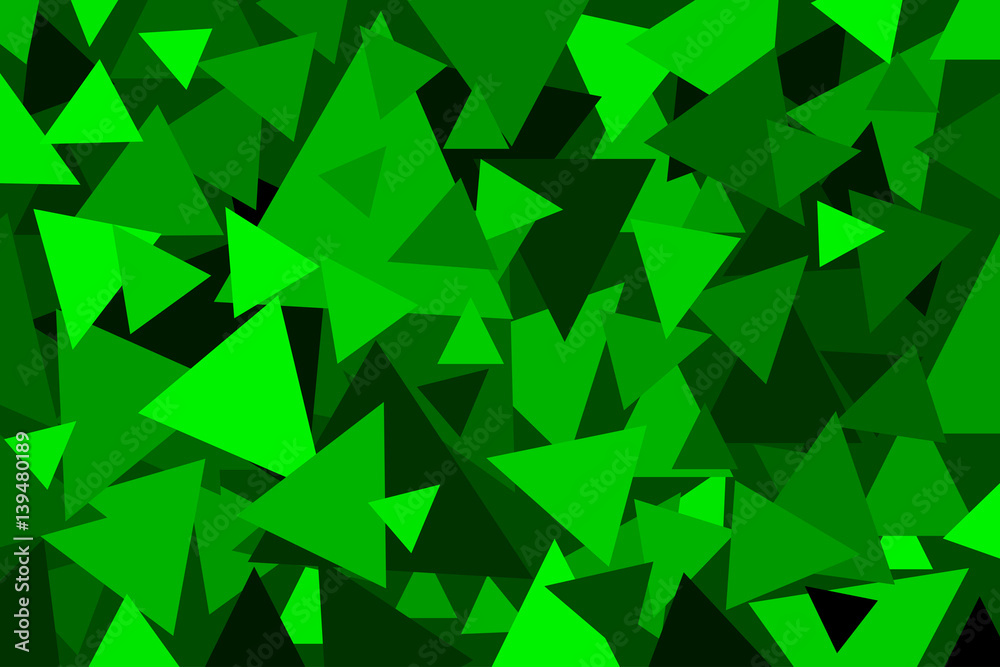 Triangle - green geometric vector background