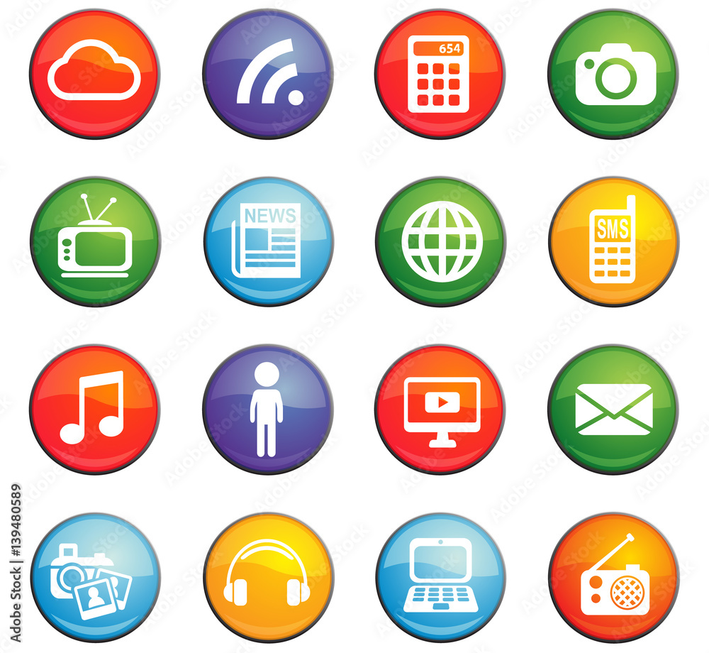 media icon set media icon set