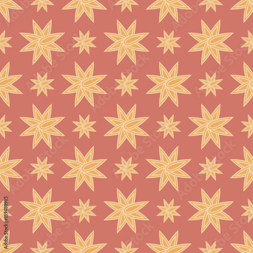 EPS10 file. Seamless floral geometric pattern. Vintage background.
