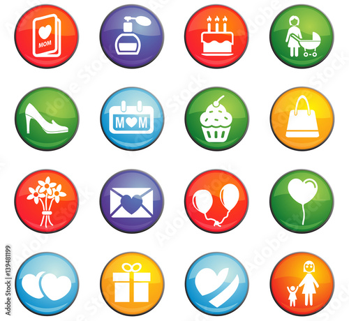 mother day icon set