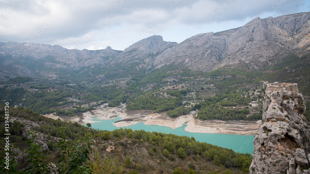 View of the Lake from the top og Guadalest .