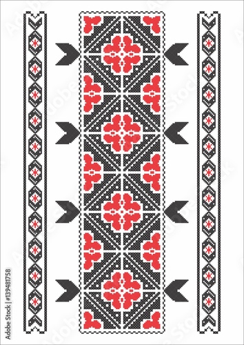Traditional Romanian embroidery/sewingy patterns used on traditional / folk costumes, rugs, carpets and towels.