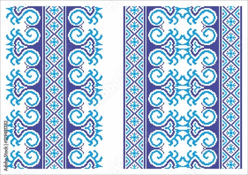 Traditional Romanian embroidery/sewingy patterns used on traditional / folk costumes, rugs, carpets and towels.