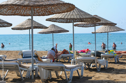 Lines of Sun-Protecting Roofs at Grant Kayalar  Antalya  Turkey