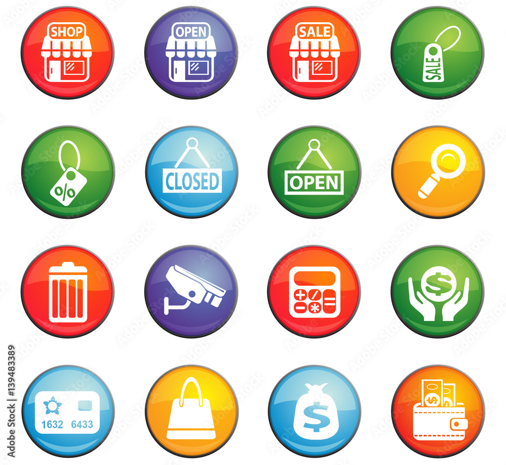shopping icon set shopping icon set