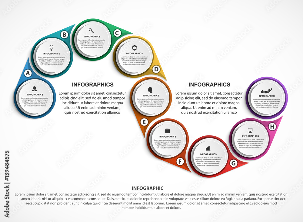 Fototapeta premium Abstract options infographics template. Infographics for business presentations or information banner.