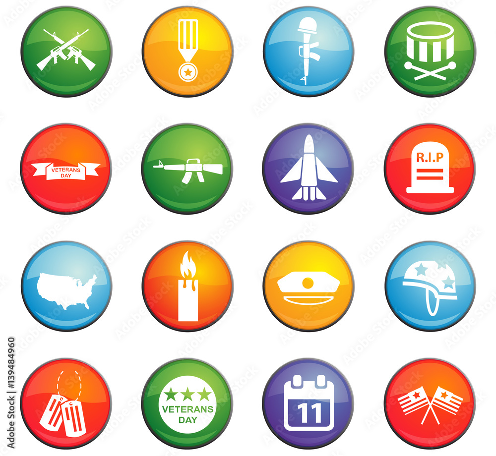 veterans day icon set veterans day icon set