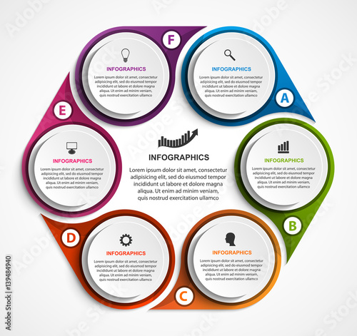 Abstract options infographics template. Infographics for business presentations or information banner.