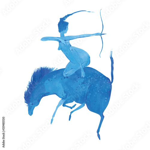 Amazon woman on horseback.