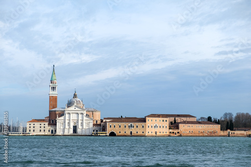 View of the Giudecca Island and of the San Giorgio maggiore Church, Venice, Italy