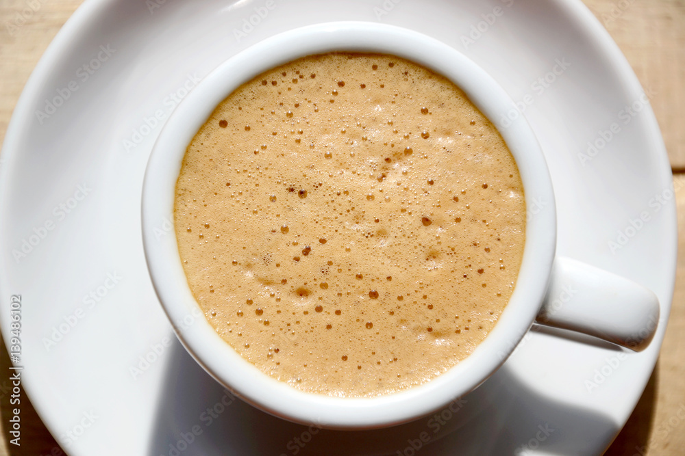 Cup of coffee view fom top Cup of coffee view fom top