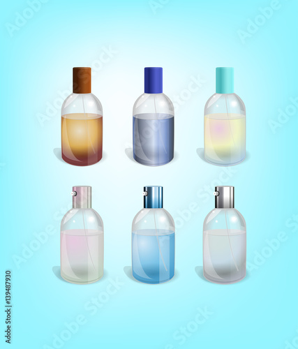 Vector flacons set