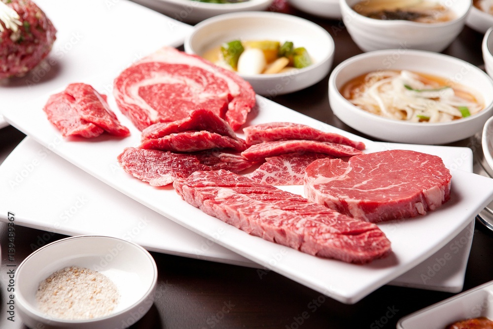beef with korean style table beef with korean style table