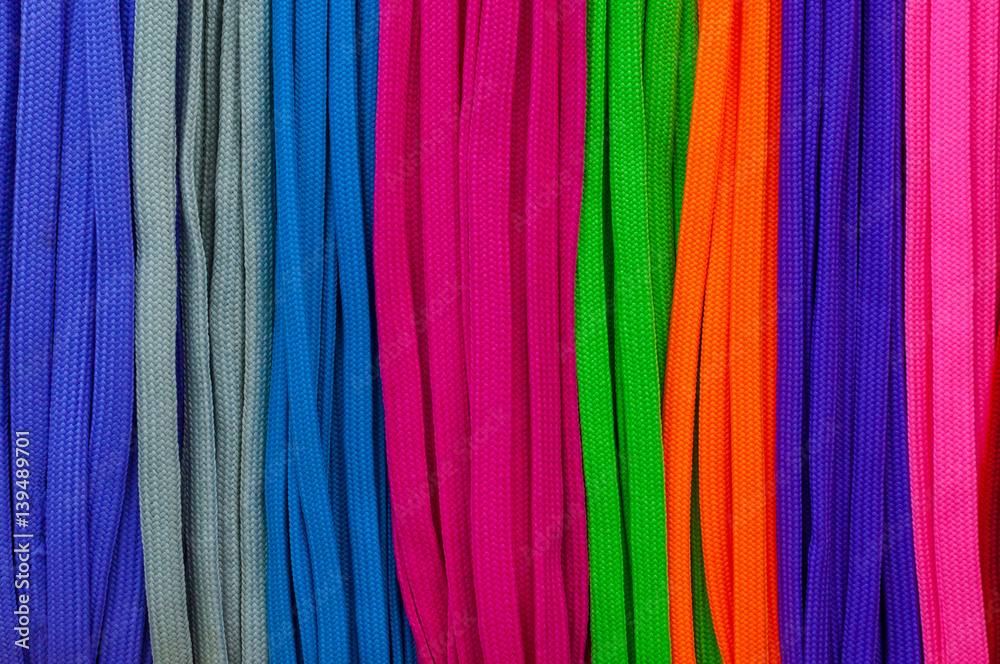 Colourful shoelace colors,for texture background
