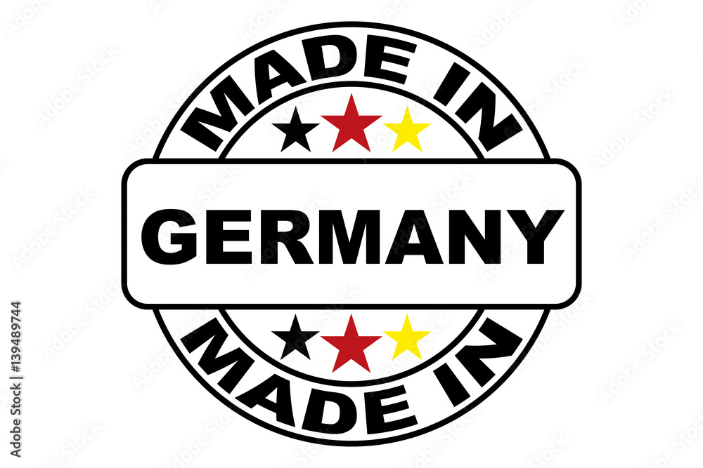 Made in Germany round logo, vector Made in Germany round logo, vector