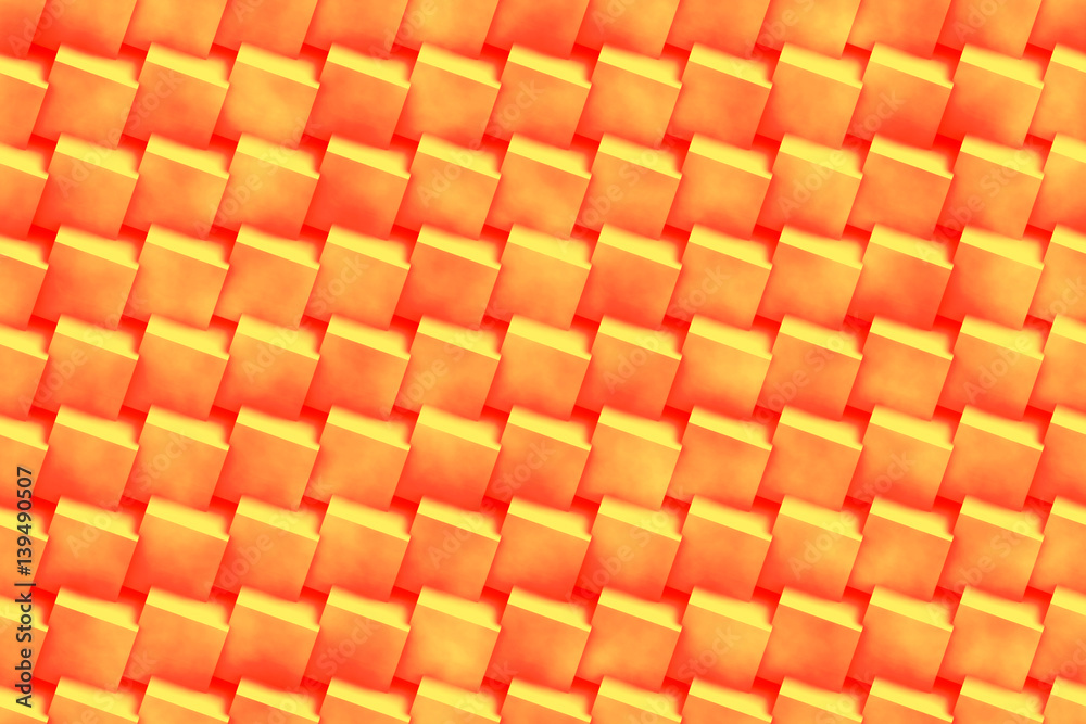 seamless abstract background made of connected grungy cubes in shades of orange seamless abstract background made of connected grungy cubes in shades of orange