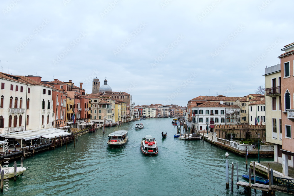 View of the Ganal Grande (Grand Canal) in Venice, Italy