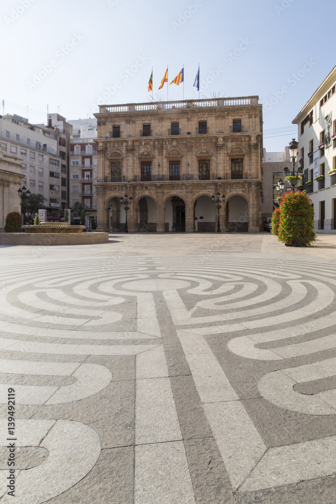 Town Hall Square in Castellón de la Plana