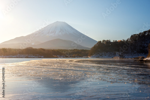 Shojiko lake and mt.Fuji