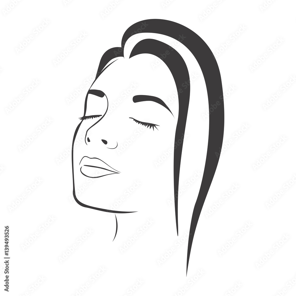 Indian girl side view Stock Vector Images - Alamy
