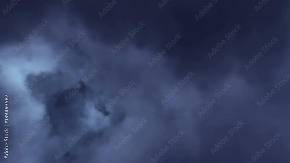 Tunnel in the clouds, the path to infinity, journey to the other side of life. The animation is looped 