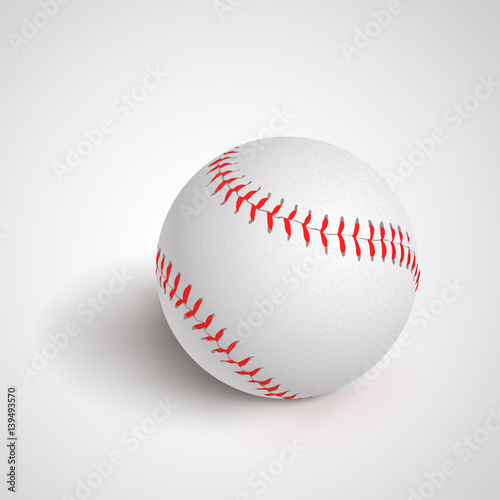 baseball ball on white