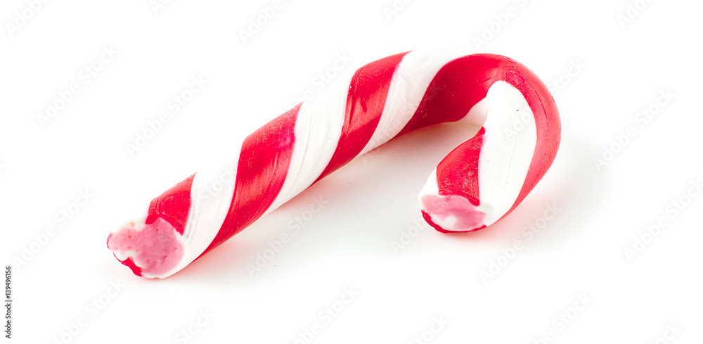 Macro closeup of delicious Christmas candy cane Macro closeup of delicious Christmas candy cane