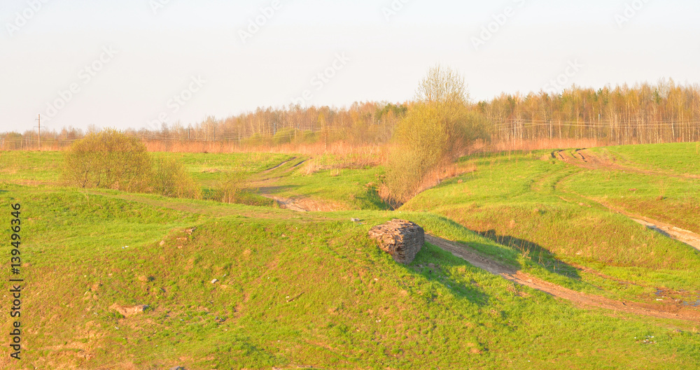Fototapeta premium Spring landscape, Russia.