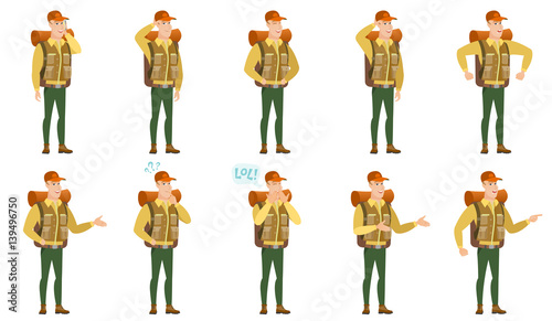 Vector set of traveler characters.