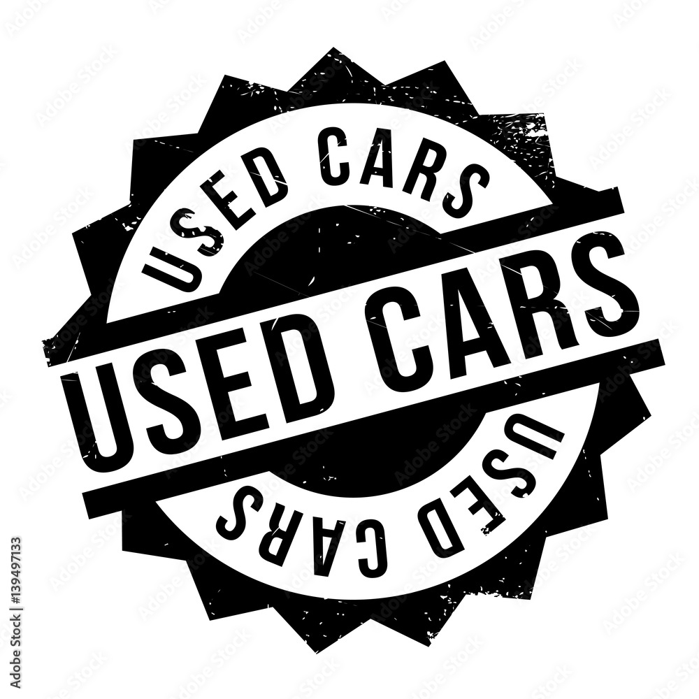 Used Cars rubber stamp. Grunge design with dust scratches. Effects can be easily removed for a clean, crisp look. Color is easily changed.