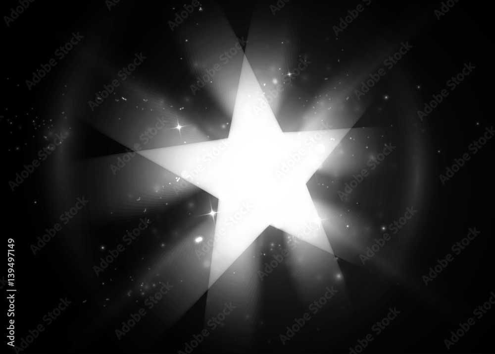 Bright flying star background. Vector illustration. Bright flying star background. Vector illustration.