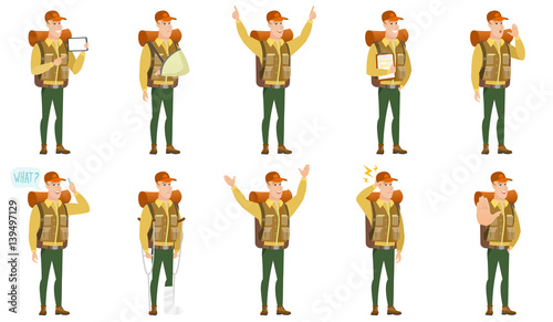 Vector set of traveler characters.