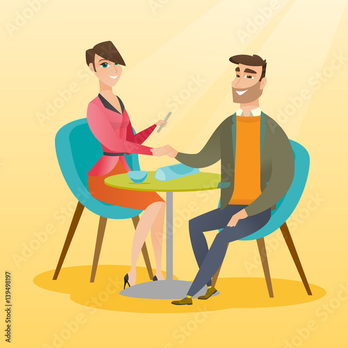 Man receiving manicure in nail salon.