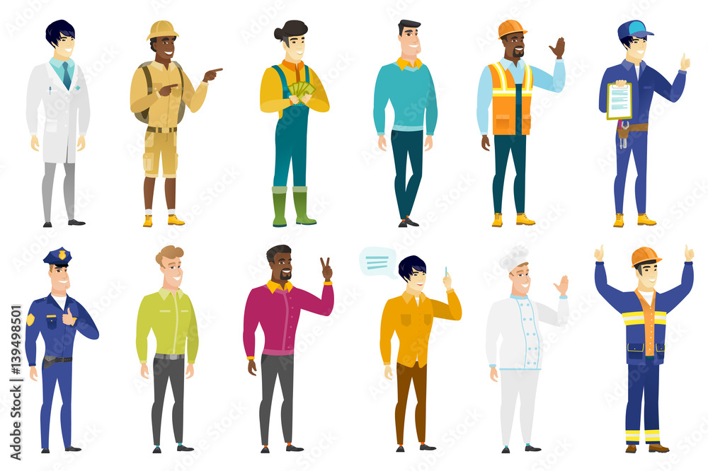 Vector set of professions characters. Vector set of professions characters.