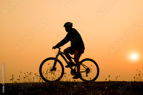 bicycle on sunrise.