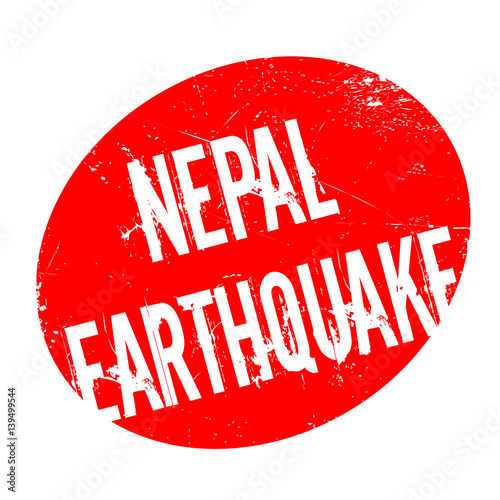 Nepal Earthquake rubber stamp. Grunge design with dust scratches. Effects can be easily removed for a clean, crisp look. Color is easily changed.
