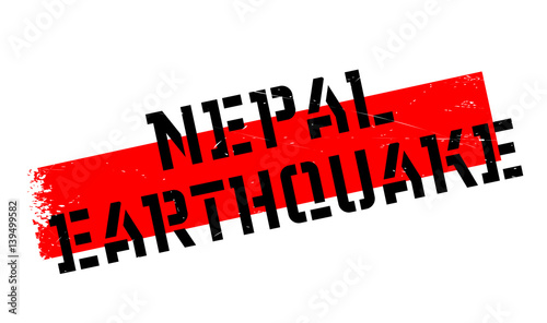 Nepal Earthquake rubber stamp. Grunge design with dust scratches. Effects can be easily removed for a clean, crisp look. Color is easily changed.