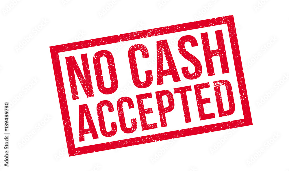 No Cash Accepted rubber stamp. Grunge design with dust scratches. Effects can be easily removed for a clean, crisp look. Color is easily changed. No Cash Accepted rubber stamp. Grunge design with dust scratches. Effects can be easily removed for a clean, crisp look. Color is easily changed.