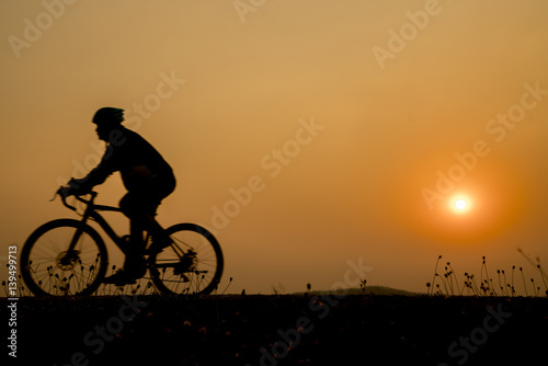 Wallpaper Mural bicycle on sunrise. Torontodigital.ca