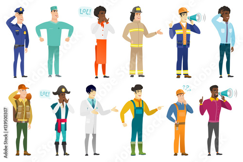 Vector set of professions characters.