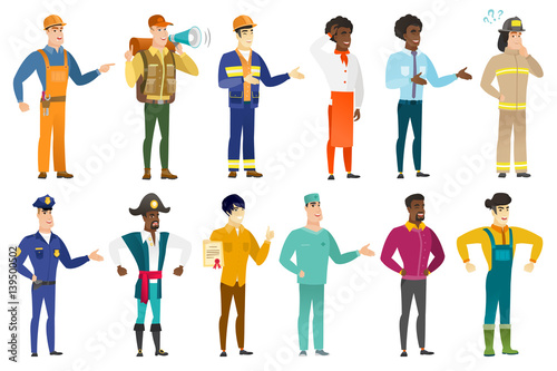 Vector set of professions characters.