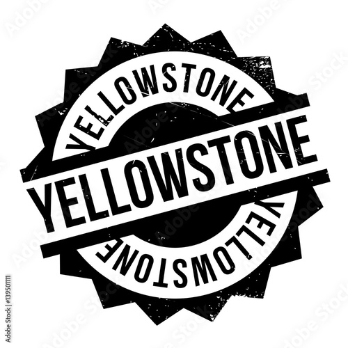 Yellowstone rubber stamp. Grunge design with dust scratches. Effects can be easily removed for a clean, crisp look. Color is easily changed.